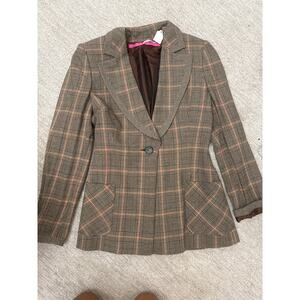 Ungaro plaid wool blazer size 40